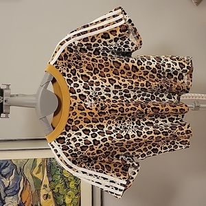 Adidas, Large, Leopard Print, Brown